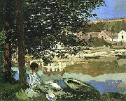 Claude Monet On the Bank of the Seine, Bennecourt, 1868 oil